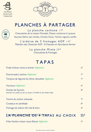Tapas & Planches