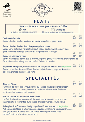 Plats & Spécialités