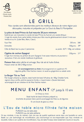 Le Grill & Menu Enfant